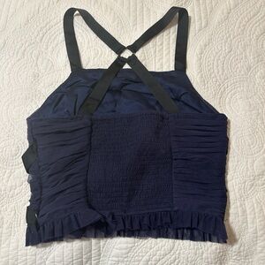 Navy Blue Strappy Top